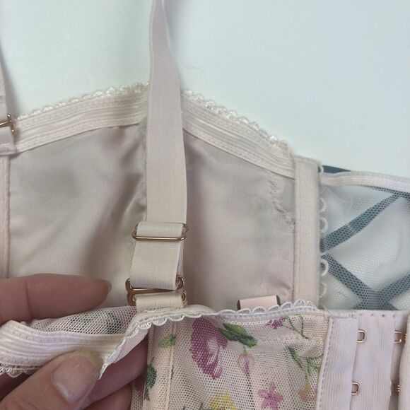Victorias Secret Dream Angles Floral Embroidered Bustier Corset Top XL Fairycore - Picture 10 of 11